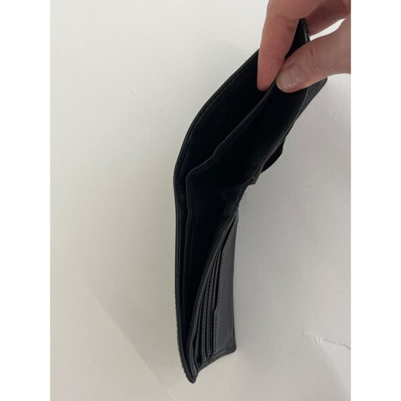 Tumi Delta Slim Single Billfold Black Leather Wallet 4" x 3" - Picture 8 of 9